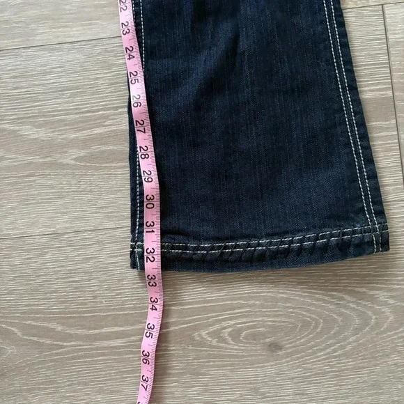 Antik Denim Womens Dark Blue Stretch Embellished Western Bootcut Jeans Size 31 - Picture 16 of 16